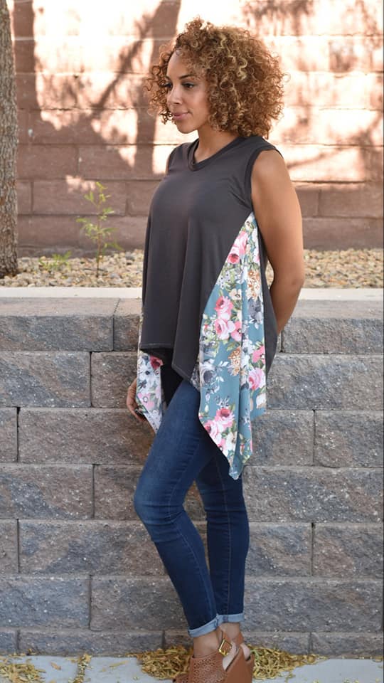 Women's Shark Bite Top Pattern - Ellie and Mac, Digital (PDF) Sewing Patterns | USA, Canada, UK, Australia