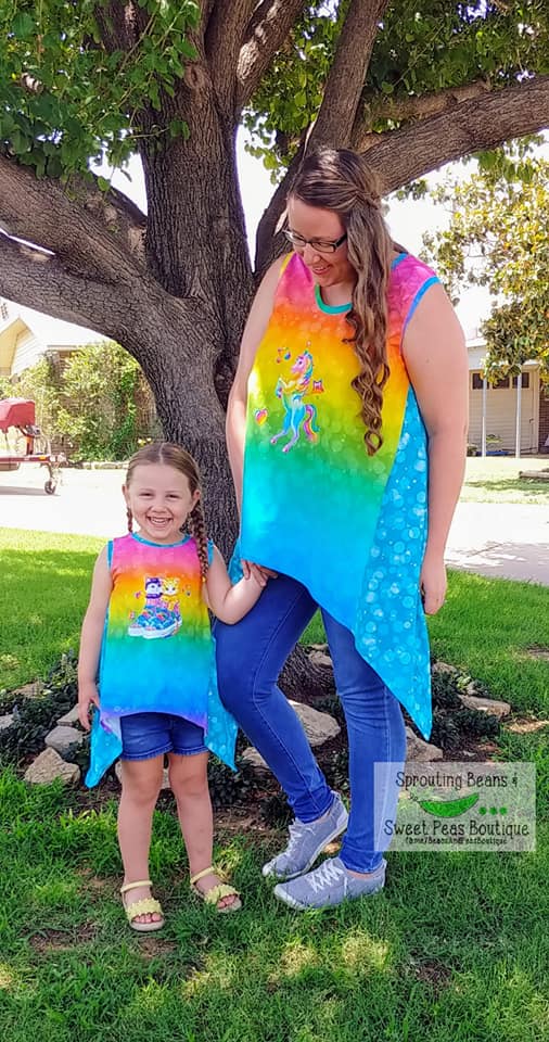 Women's Shark Bite Top Pattern - Ellie and Mac, Digital (PDF) Sewing Patterns | USA, Canada, UK, Australia