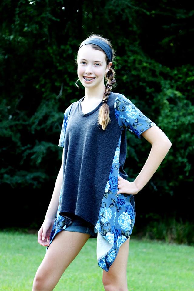 Women's Shark Bite Top Pattern - Ellie and Mac, Digital (PDF) Sewing Patterns | USA, Canada, UK, Australia