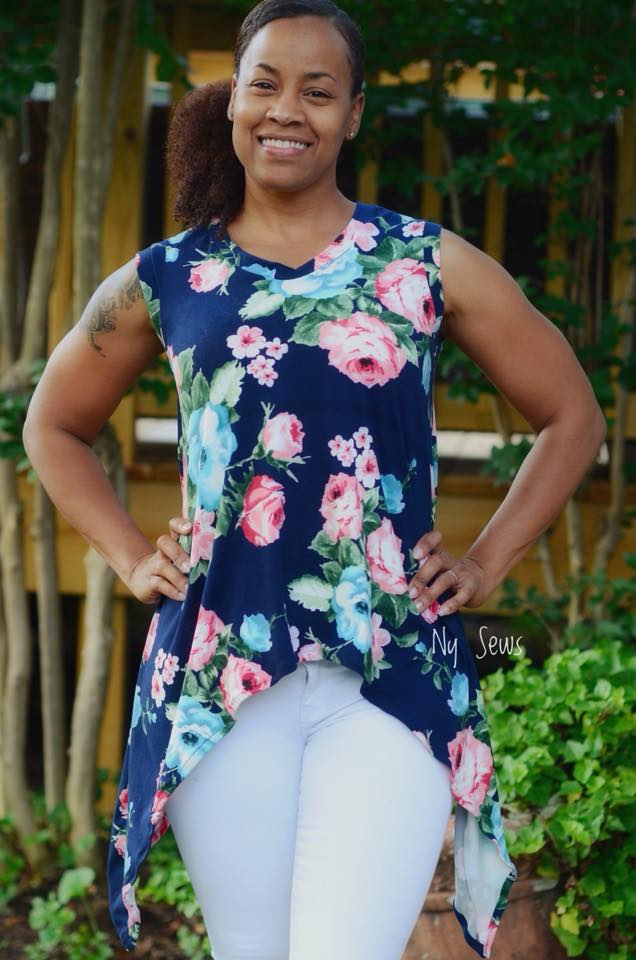 Women's Shark Bite Top Pattern - Ellie and Mac, Digital (PDF) Sewing Patterns | USA, Canada, UK, Australia