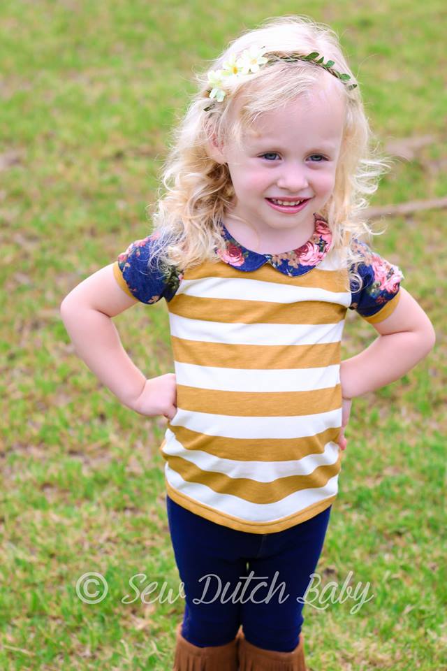 Sitting Pretty Collar Top Pattern - Ellie and Mac, Digital (PDF) Sewing Patterns | USA, Canada, UK, Australia