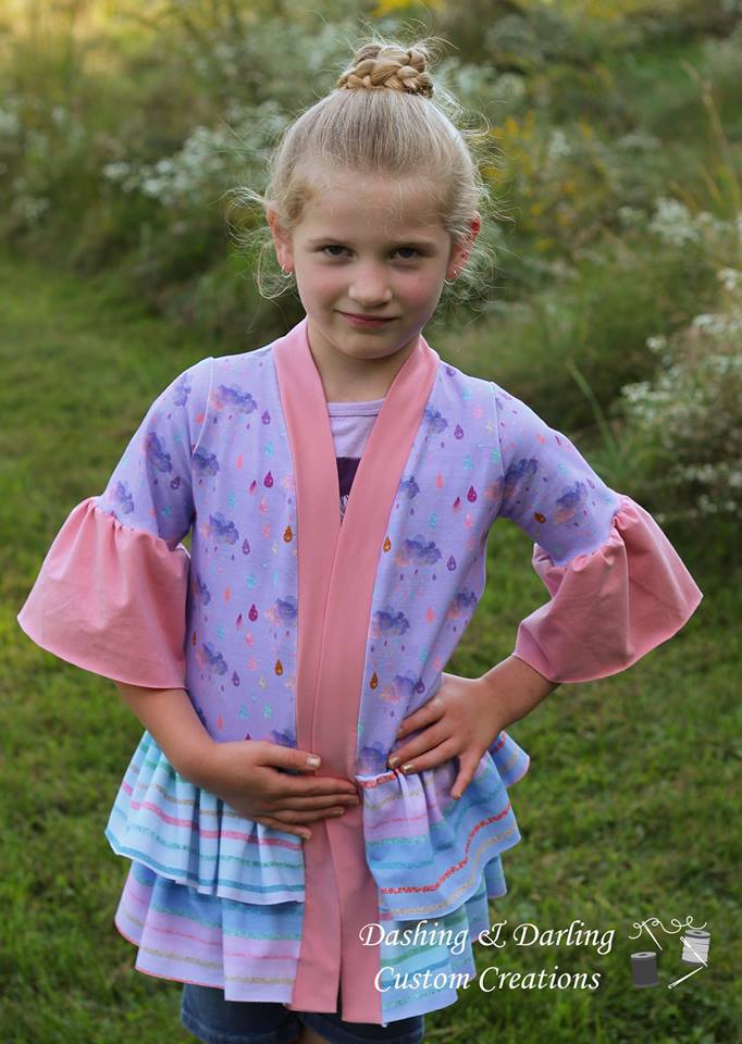 Girl's So Lovely Ruffle Cardigan Pattern - Ellie and Mac, Digital (PDF) Sewing Patterns | USA, Canada, UK, Australia