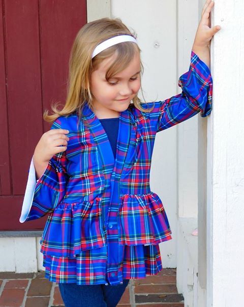 Girl's So Lovely Ruffle Cardigan Pattern - Ellie and Mac, Digital (PDF) Sewing Patterns | USA, Canada, UK, Australia