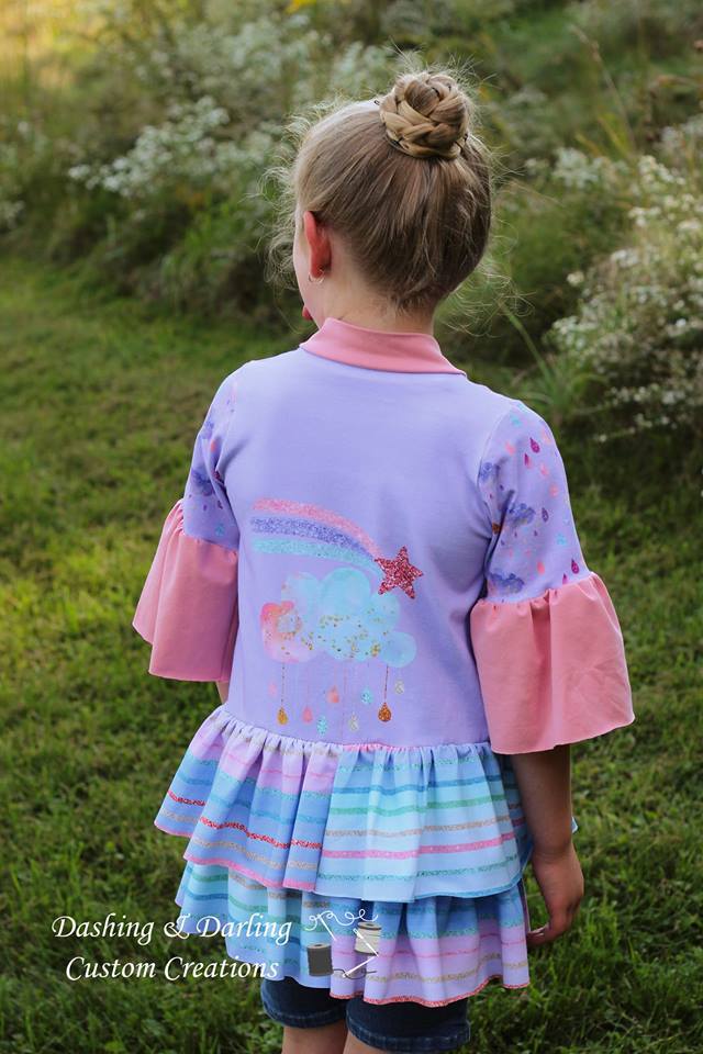 Girl's So Lovely Ruffle Cardigan Pattern - Ellie and Mac, Digital (PDF) Sewing Patterns | USA, Canada, UK, Australia