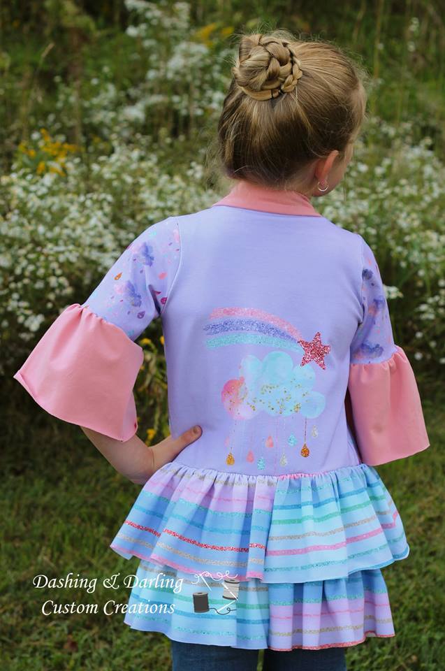 Girl's So Lovely Ruffle Cardigan Pattern - Ellie and Mac, Digital (PDF) Sewing Patterns | USA, Canada, UK, Australia