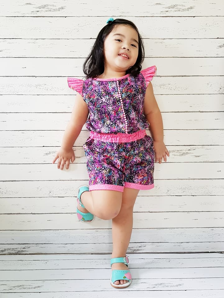 Girl's Strawberry Kisses Romper Pattern - Ellie and Mac, Digital (PDF) Sewing Patterns | USA, Canada, UK, Australia