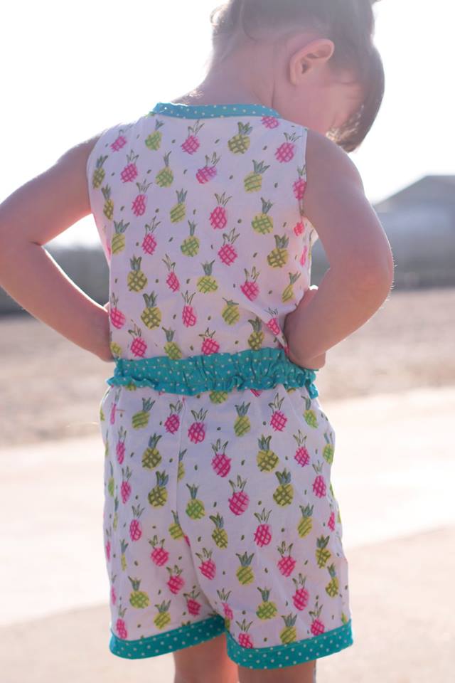 Girl's Strawberry Kisses Romper Pattern - Ellie and Mac, Digital (PDF) Sewing Patterns | USA, Canada, UK, Australia