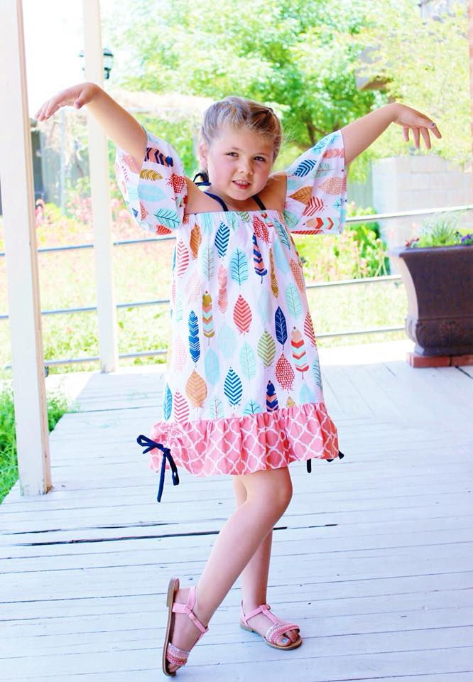 Girl's Summer Love Top & Dress Pattern - Ellie and Mac, Digital (PDF) Sewing Patterns | USA, Canada, UK, Australia