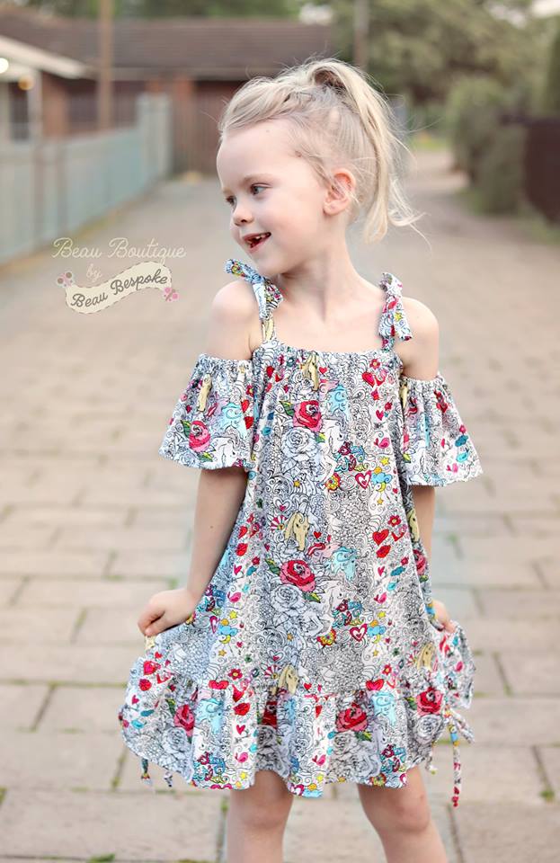 Girl's Summer Love Top & Dress Pattern - Ellie and Mac, Digital (PDF) Sewing Patterns | USA, Canada, UK, Australia