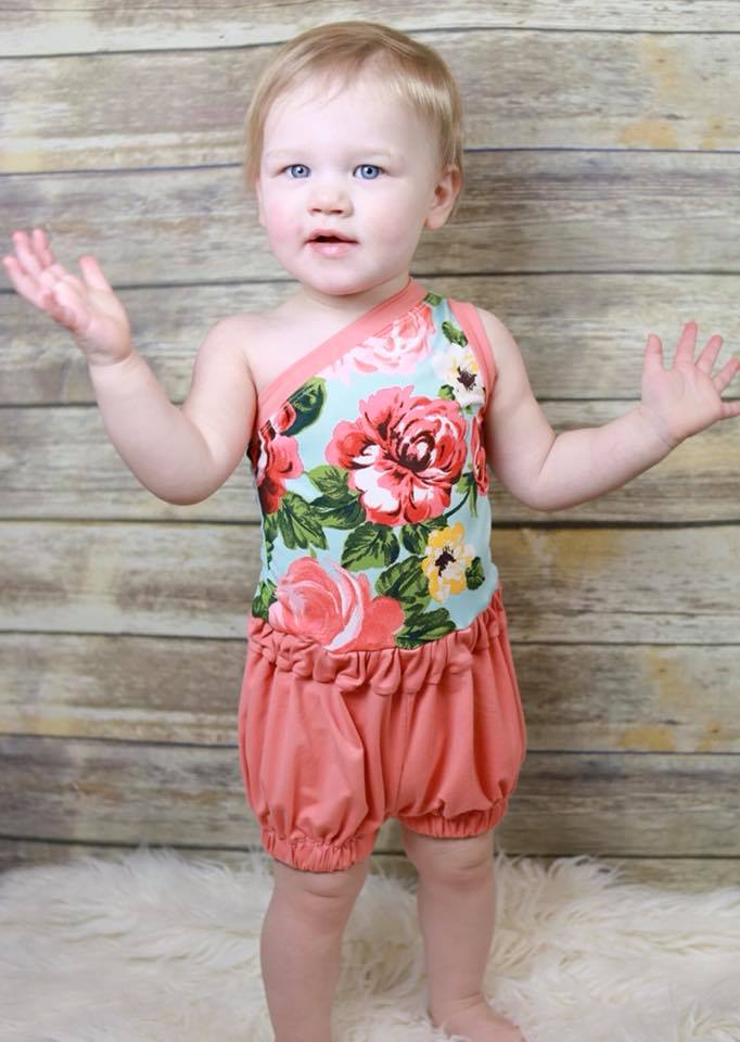 Girl's Sunshine Romper Pattern - Ellie and Mac, Digital (PDF) Sewing Patterns | USA, Canada, UK, Australia