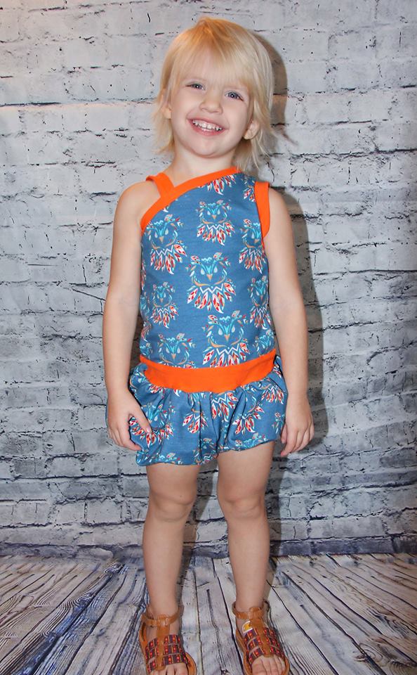 Girl's Sunshine Romper Pattern - Ellie and Mac, Digital (PDF) Sewing Patterns | USA, Canada, UK, Australia