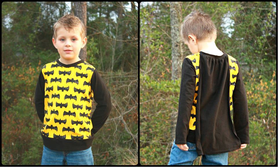 Super Hero Cape Tee Pattern - Ellie and Mac, Digital (PDF) Sewing Patterns | USA, Canada, UK, Australia