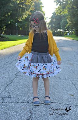 Girl's Treasure Trove Skirt Pattern - Ellie and Mac, Digital (PDF) Sewing Patterns | USA, Canada, UK, Australia