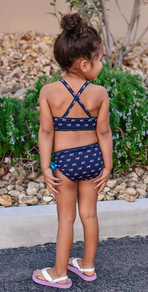 Girl's Tropical Getaway Swimsuit Mix & Match Pattern - Ellie and Mac, Digital (PDF) Sewing Patterns | USA, Canada, UK, Australia