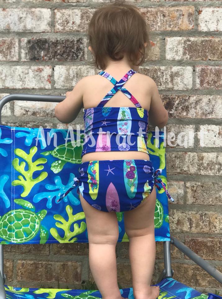 Girl's Tropical Getaway Swimsuit Mix & Match Pattern - Ellie and Mac, Digital (PDF) Sewing Patterns | USA, Canada, UK, Australia