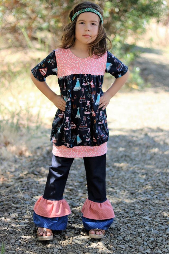 Girl's Tulip Tunic Pattern - Ellie and Mac, Digital (PDF) Sewing Patterns | USA, Canada, UK, Australia