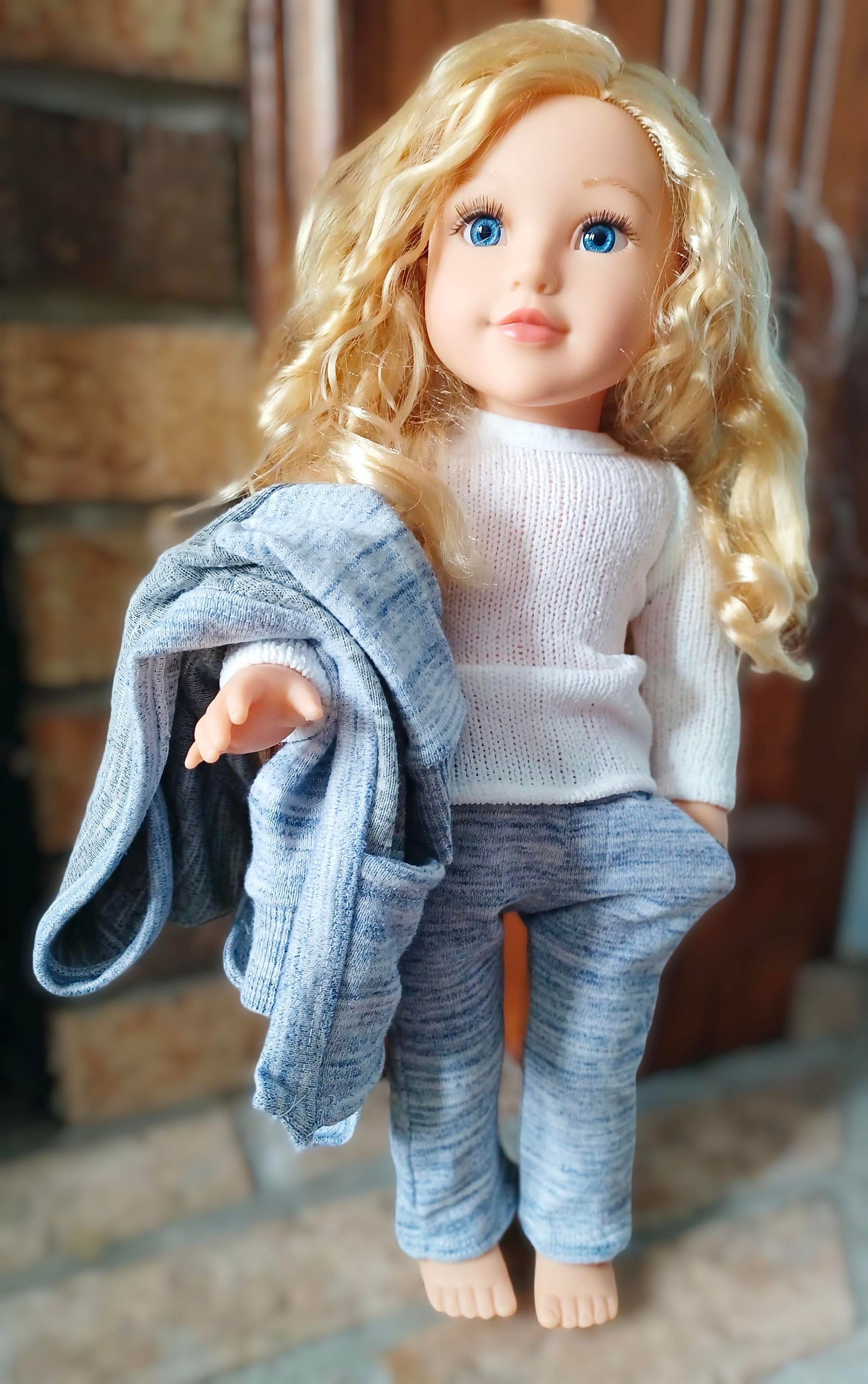 Go Exploring Cardigan and Flare/Straight Pants Doll Pattern Set