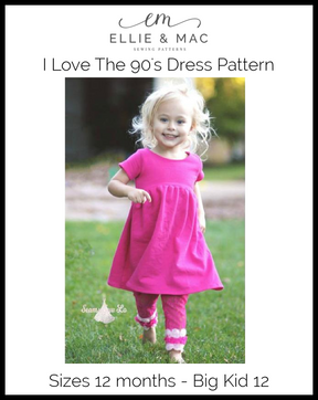 Kid's I Love the '90s Dress Pattern