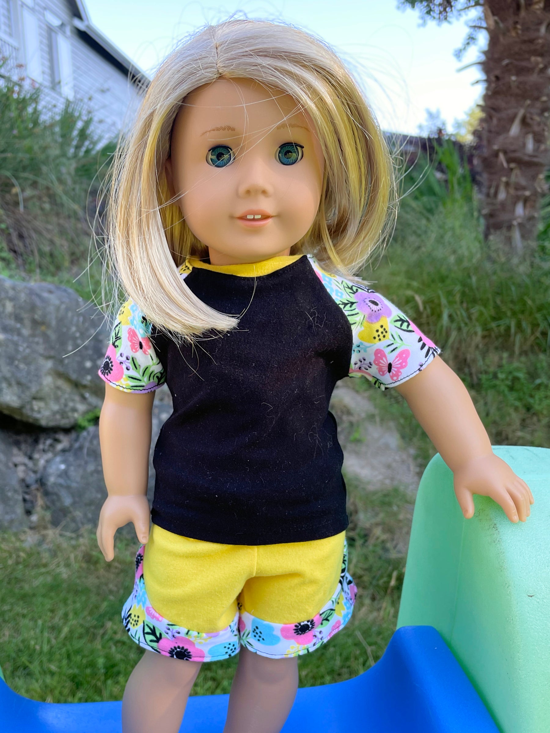 Be Active Shorts & Raglan Tee Doll Pattern Set