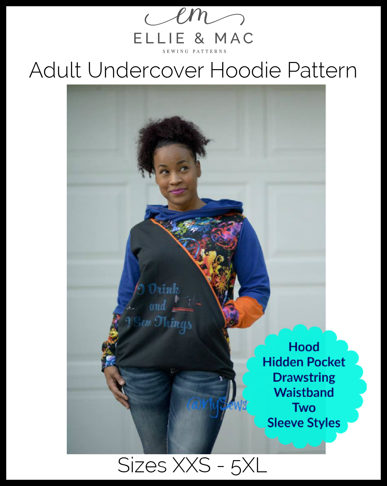 Adult Undercover Hoodie Pattern - Clearance Sale