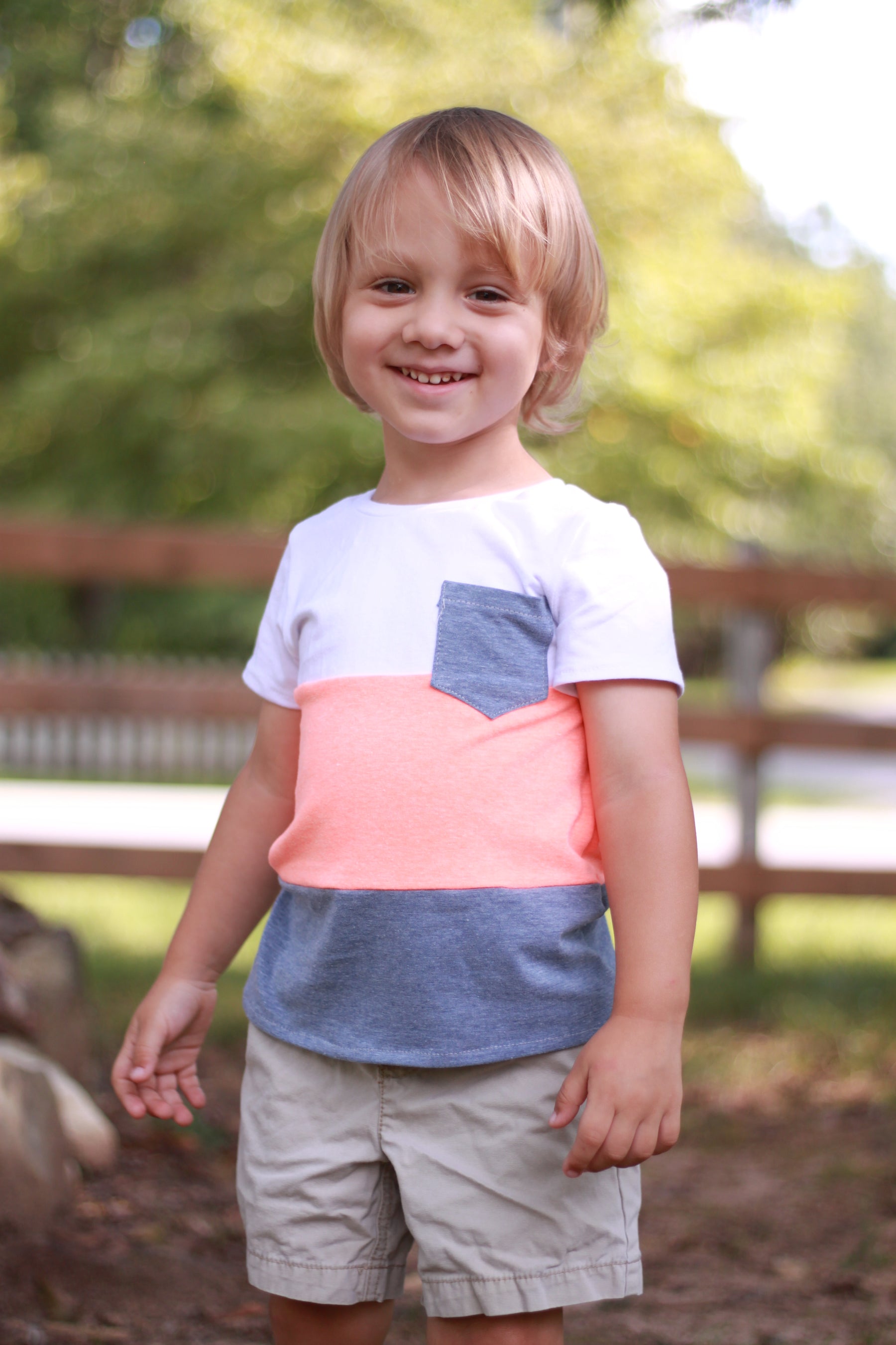 Kids Color-Block Tie Top Pattern