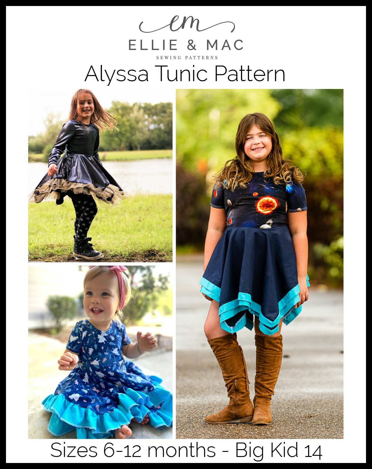 Kids Alyssa Tunic Sewing Pattern - Clearance Sale