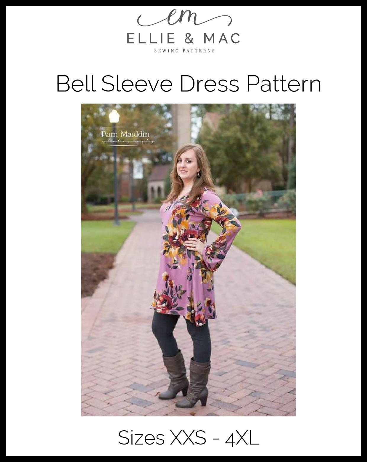 Bell Sleeve Dress Sewing Pattern - Clearance Sale