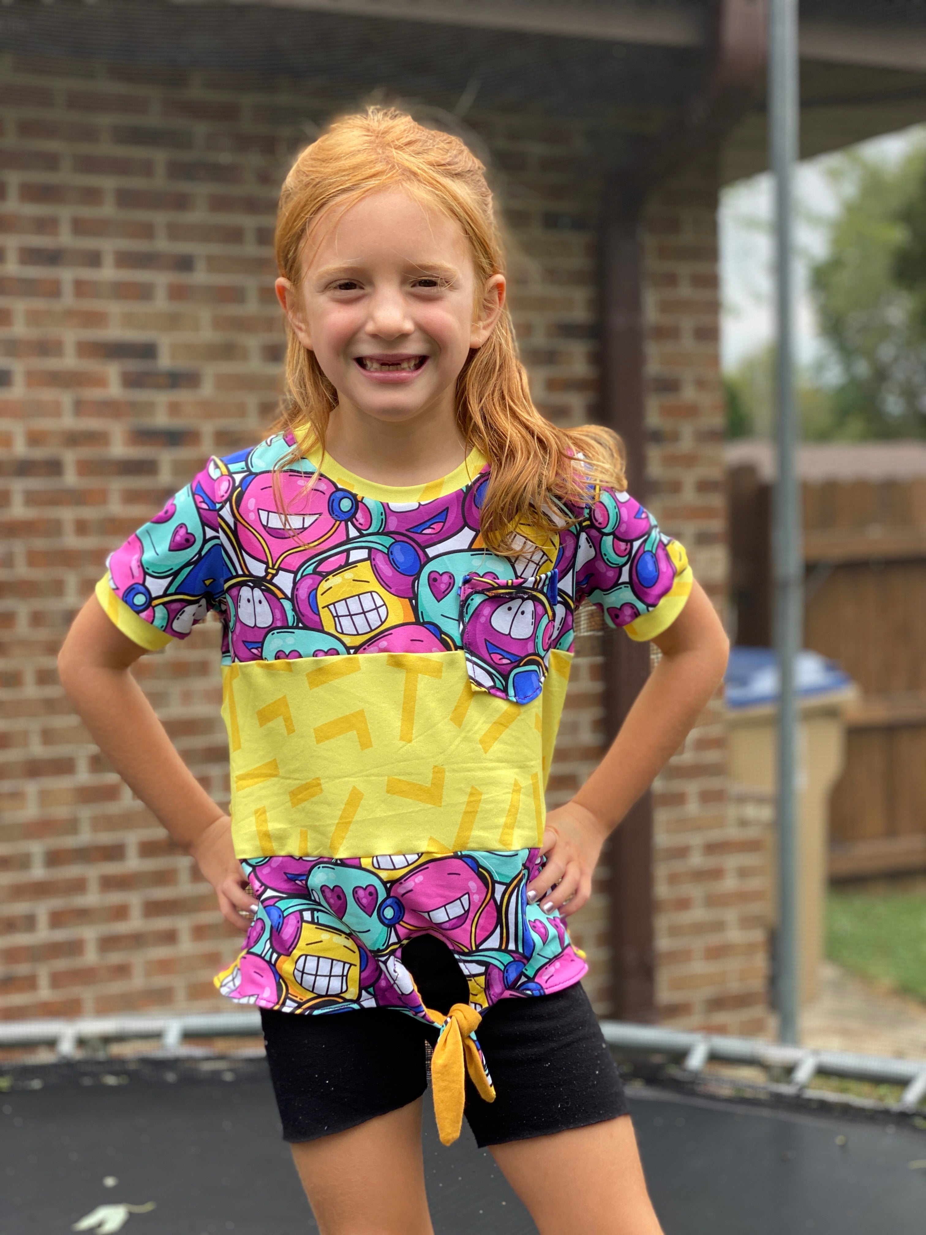 Kids Color-Block Tie Top Pattern
