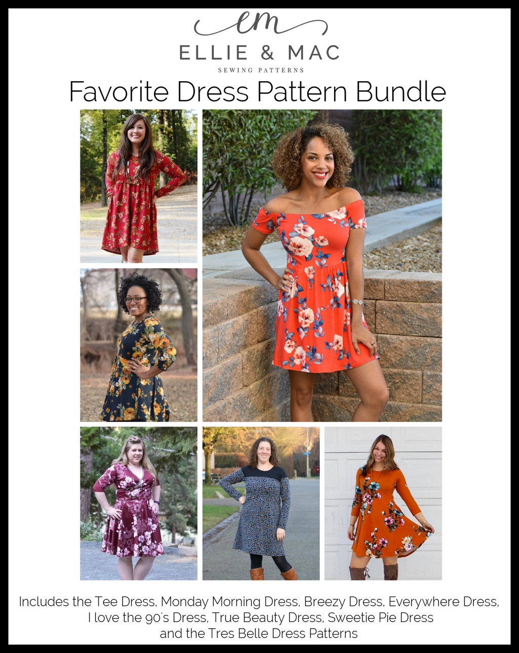 Favorite Dress Sewing Pattern Bundle Favorite Dress Sewing Pattern Bundle