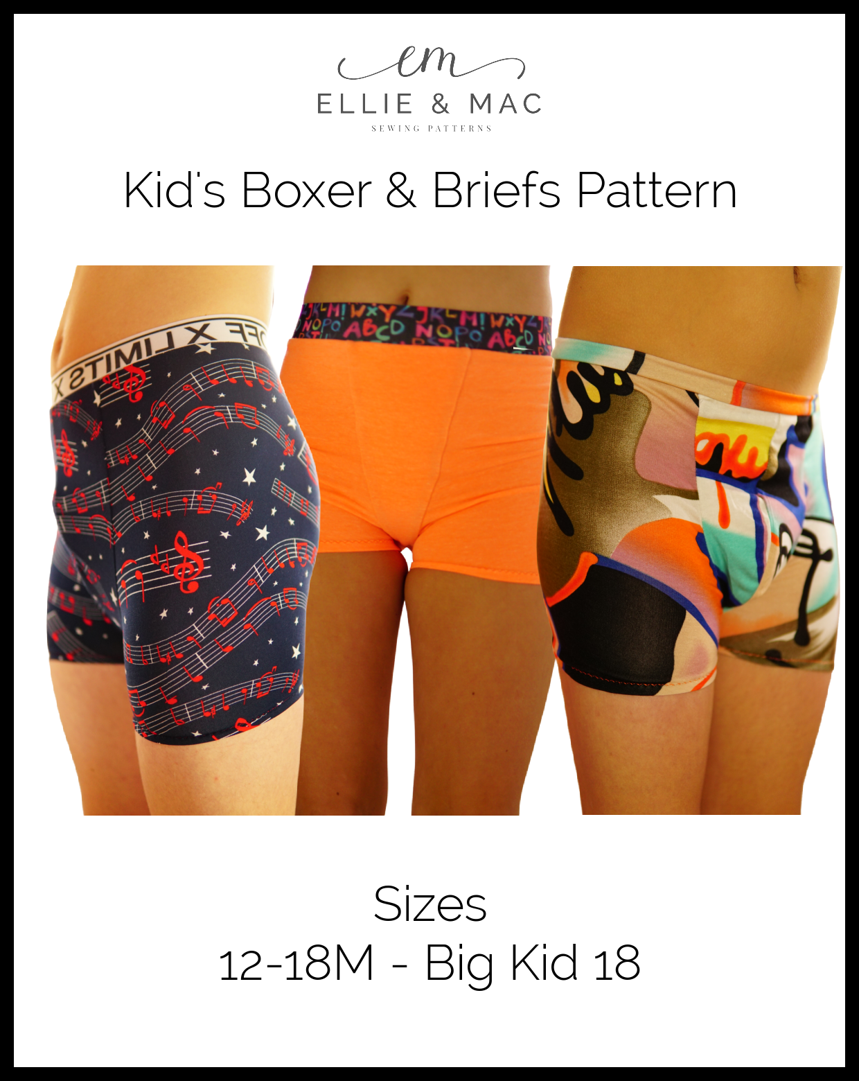 Kids Boxerwear Underwear Pattern