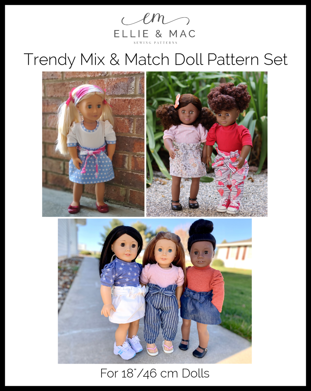 Trendy Mix & Match Doll Pattern Set