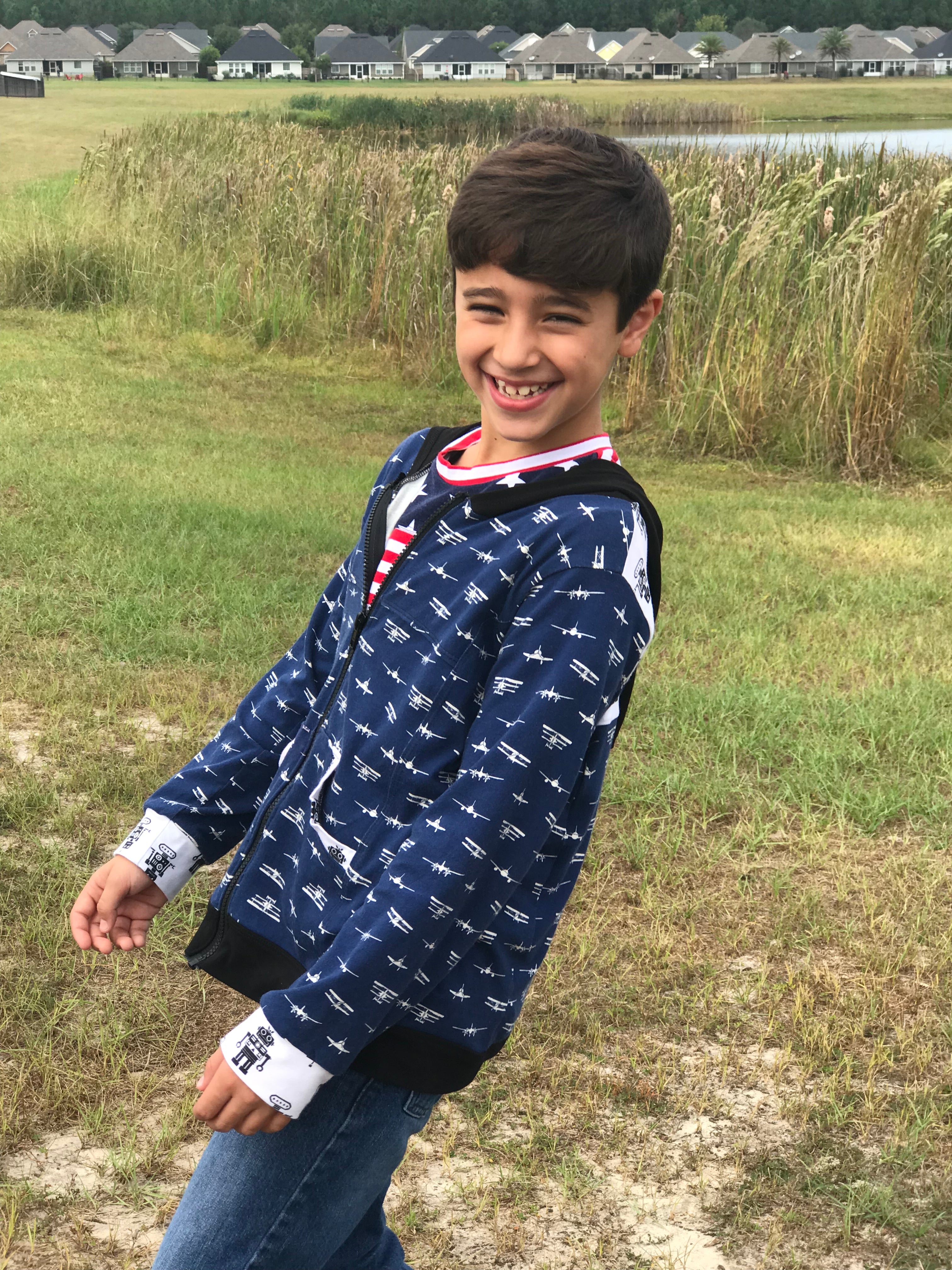 Kids Transformer Jacket Bag Sewing Pattern