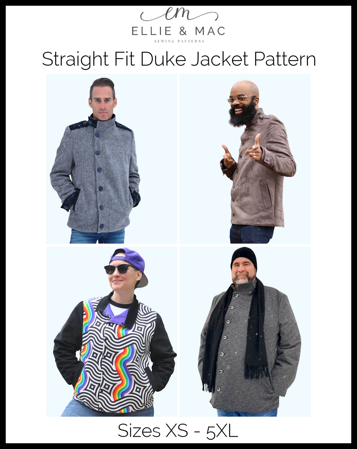 Adult Straight Fit Duke Jacket Pattern