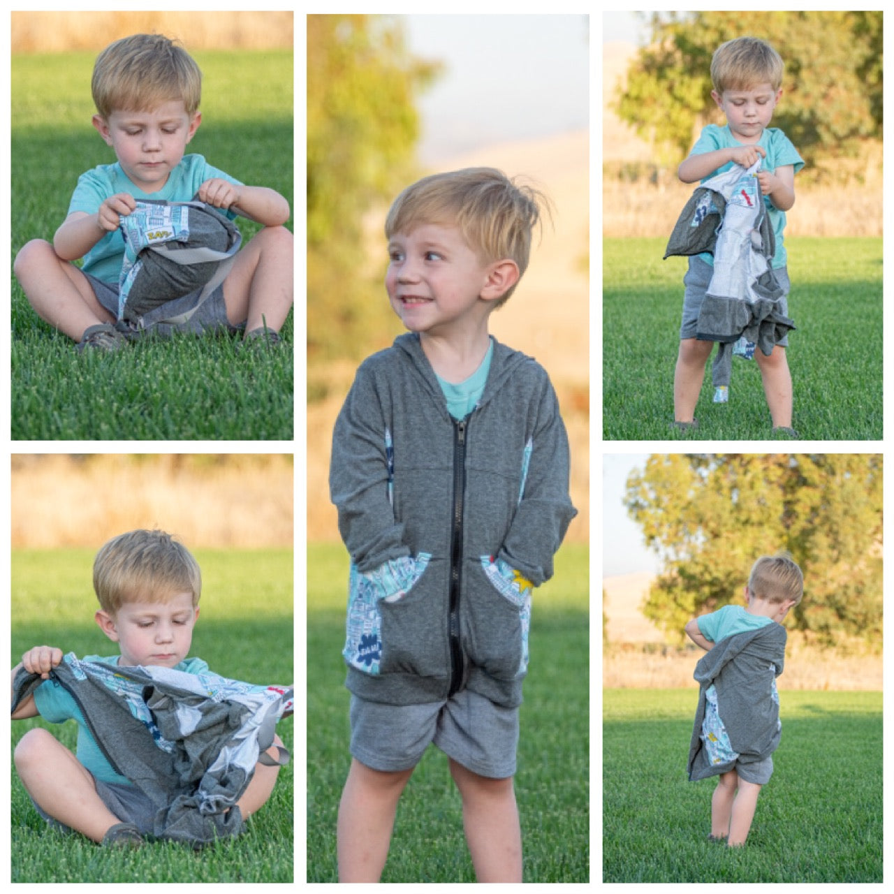 Kids Transformer Jacket Bag Sewing Pattern