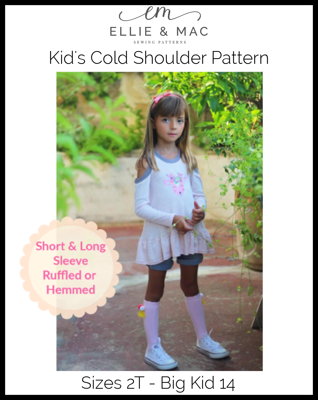 Cold Shoulder Tunic Pattern (kid's) - Clearance Sale