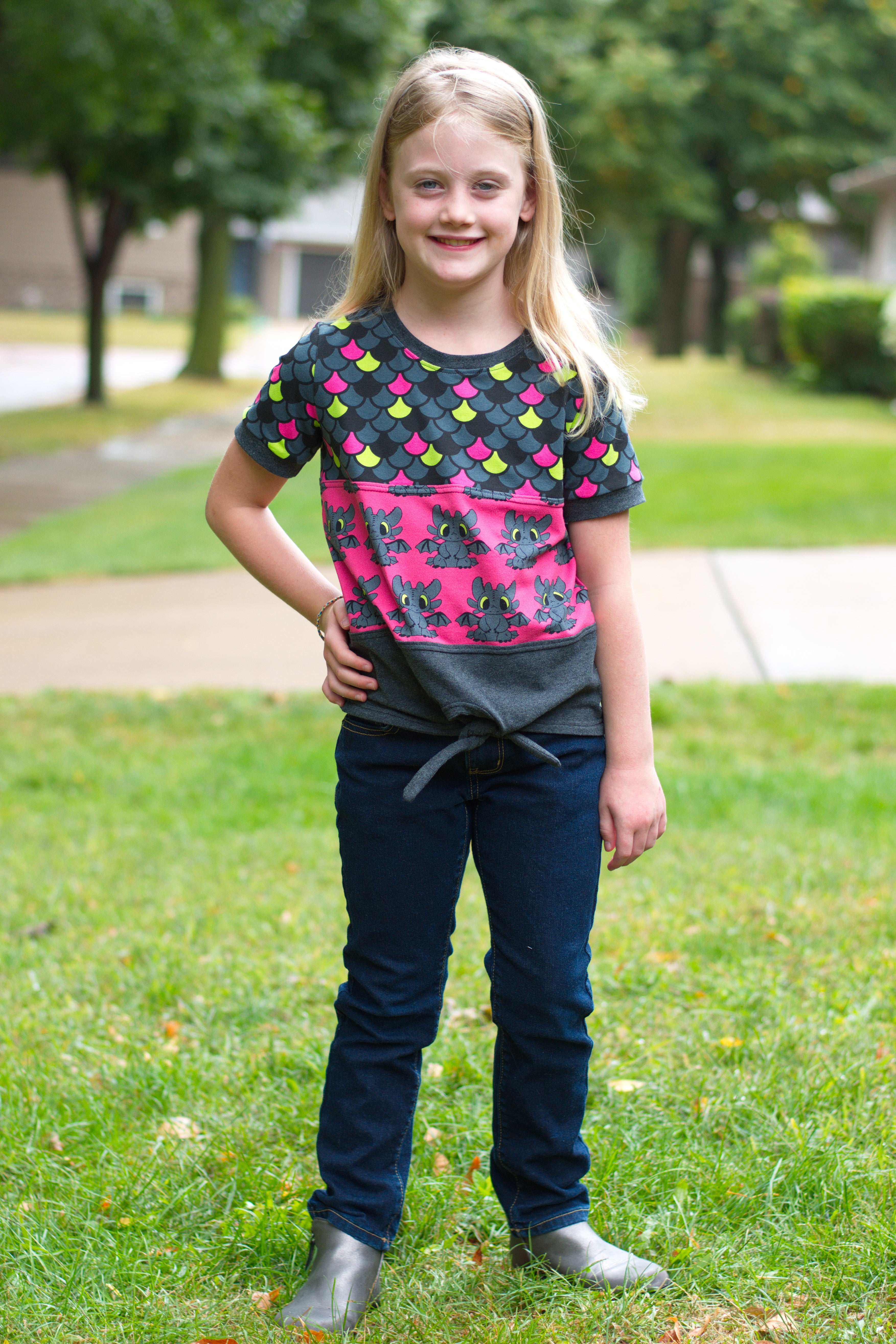 Kids Color-Block Tie Top Pattern