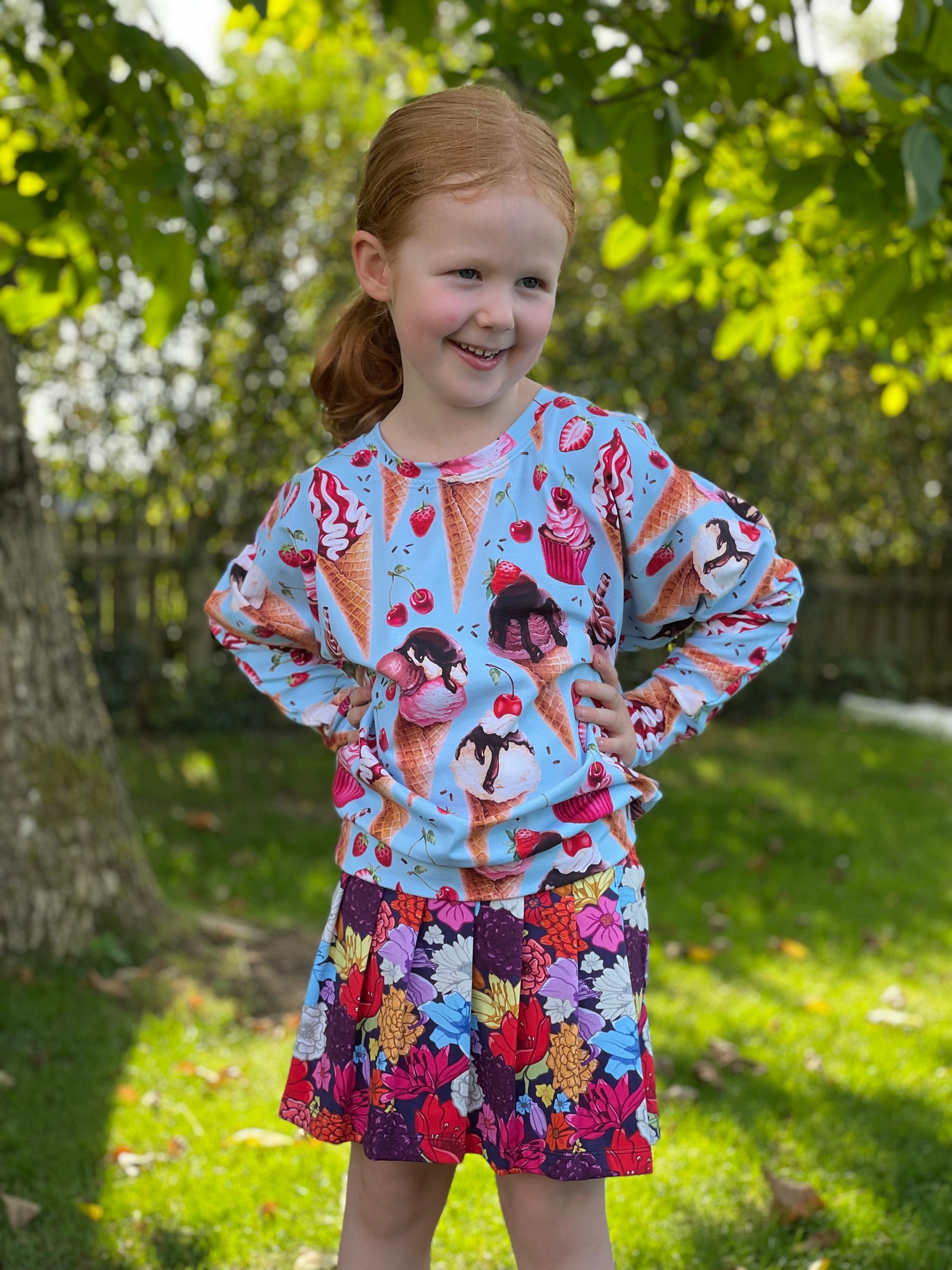 Kids High Waisted Skirt Pattern