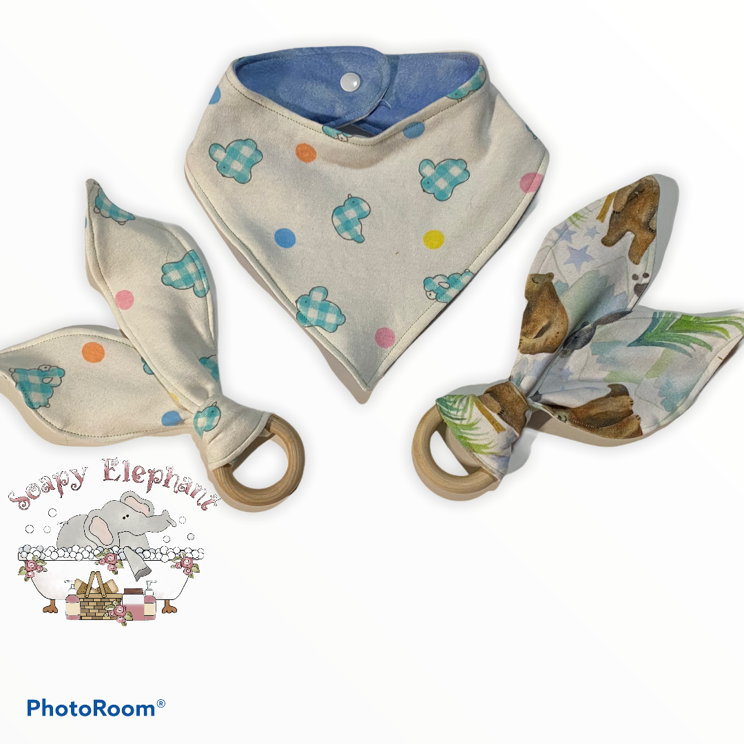 Baby Bib & Bunny Ears Teether Pattern