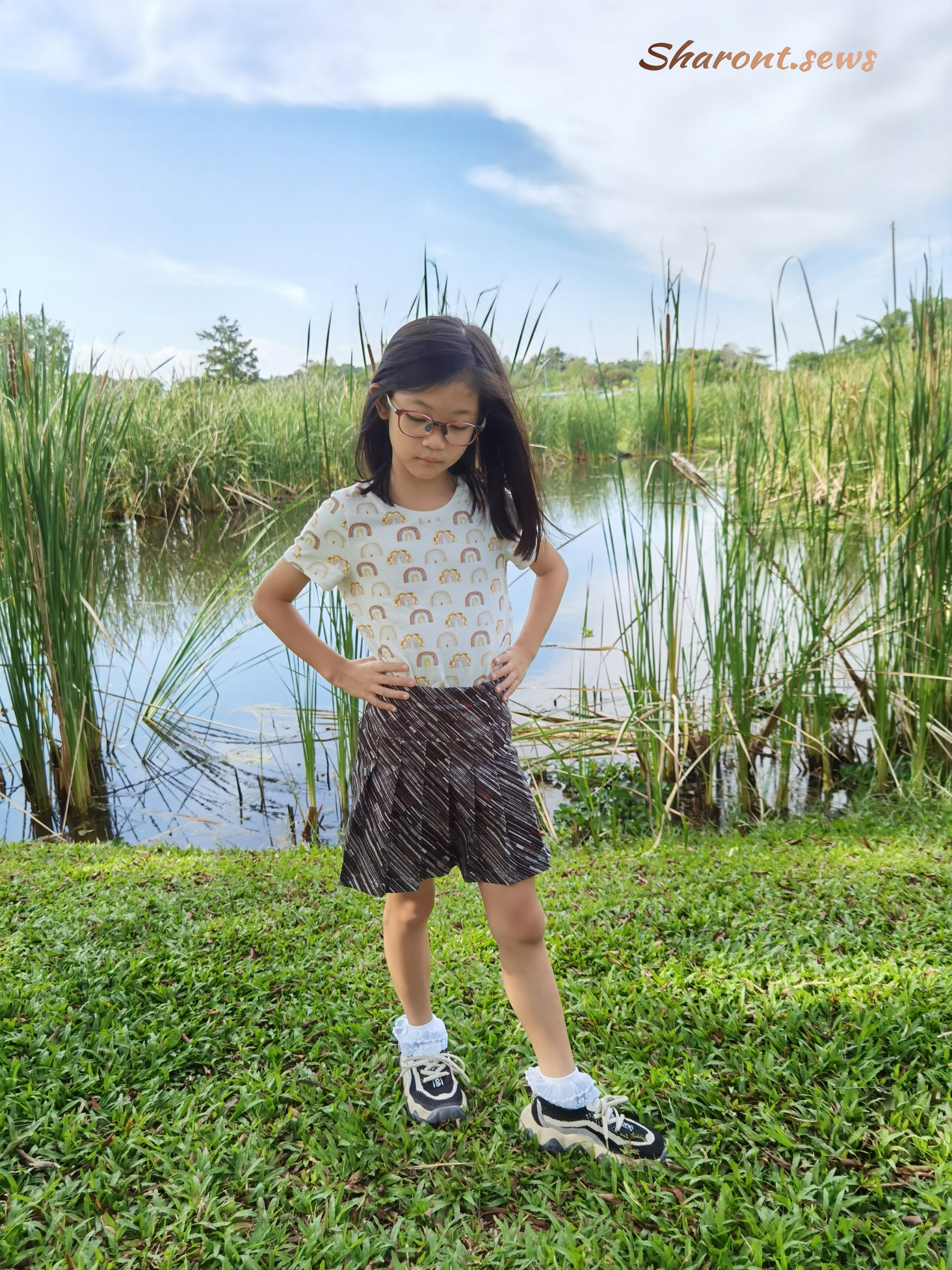 Kids High Waisted Skirt Pattern