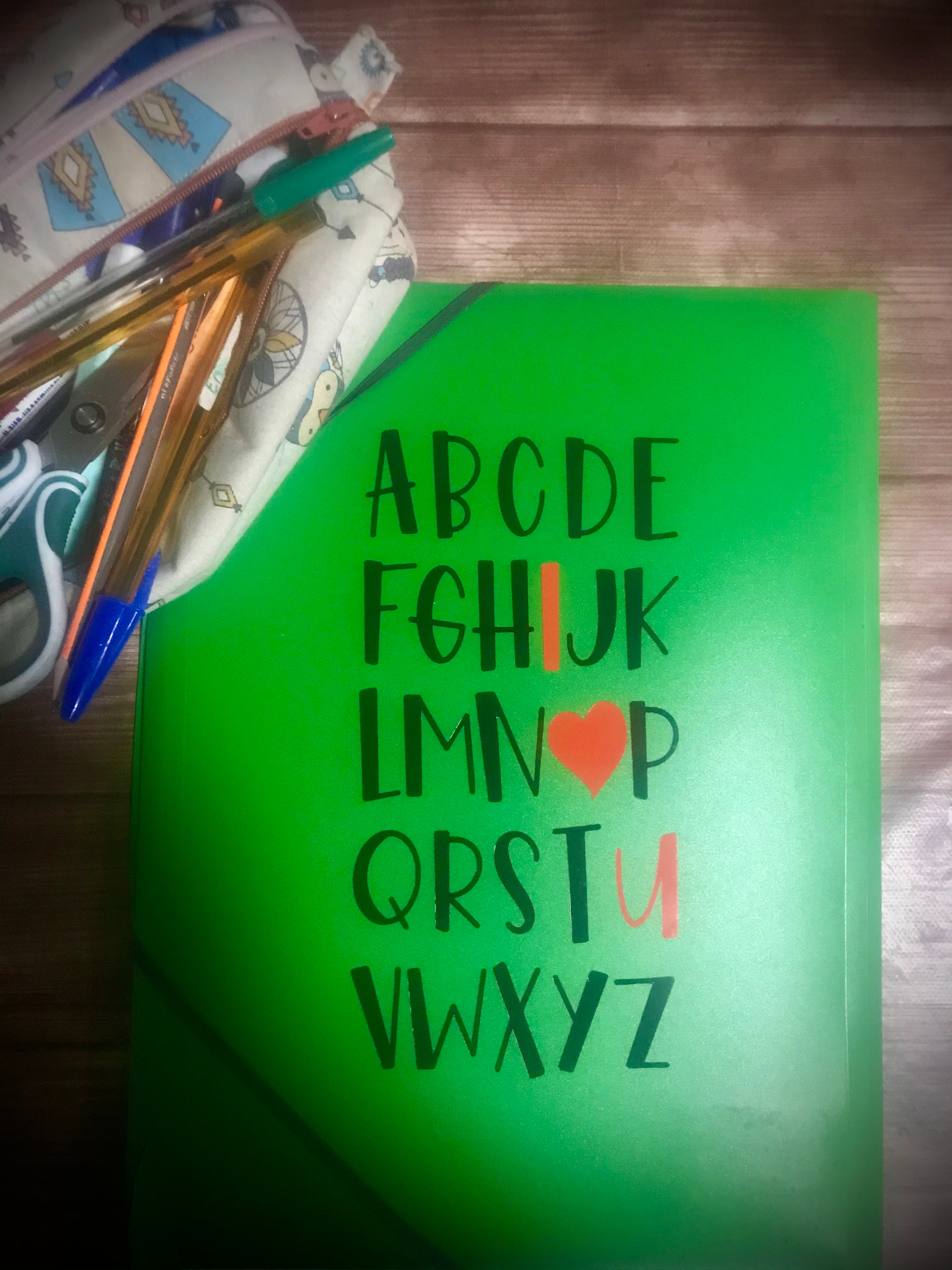 ABC I Love You Cut File