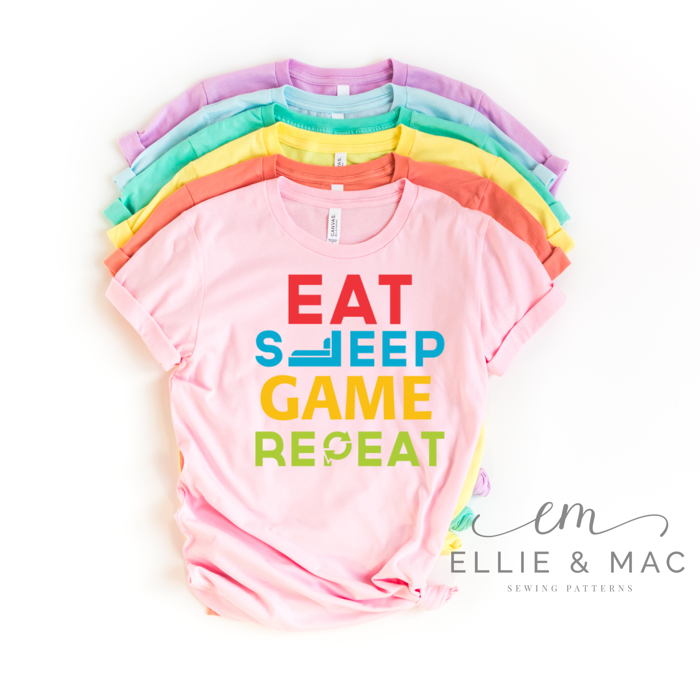 Eat Sleep Game Repeat SVG Cutting File