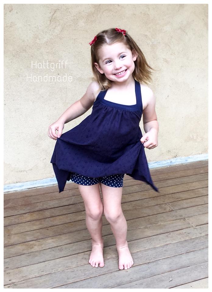 Girl's Free To Be Me Tank Pattern - Ellie and Mac, Digital (PDF) Sewing Patterns | USA, Canada, UK, Australia