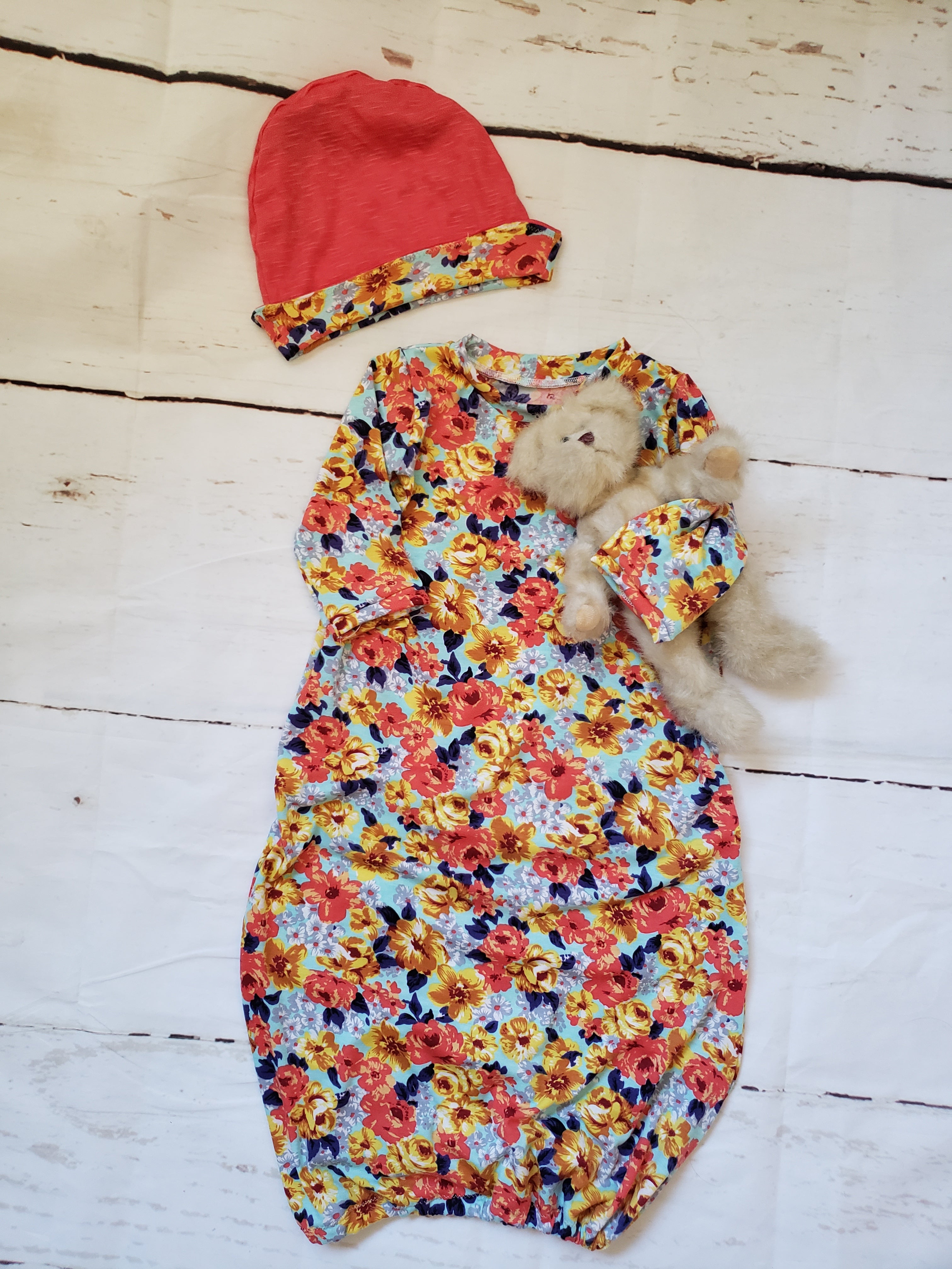 Baby Sleeper Gown & Cap Pattern