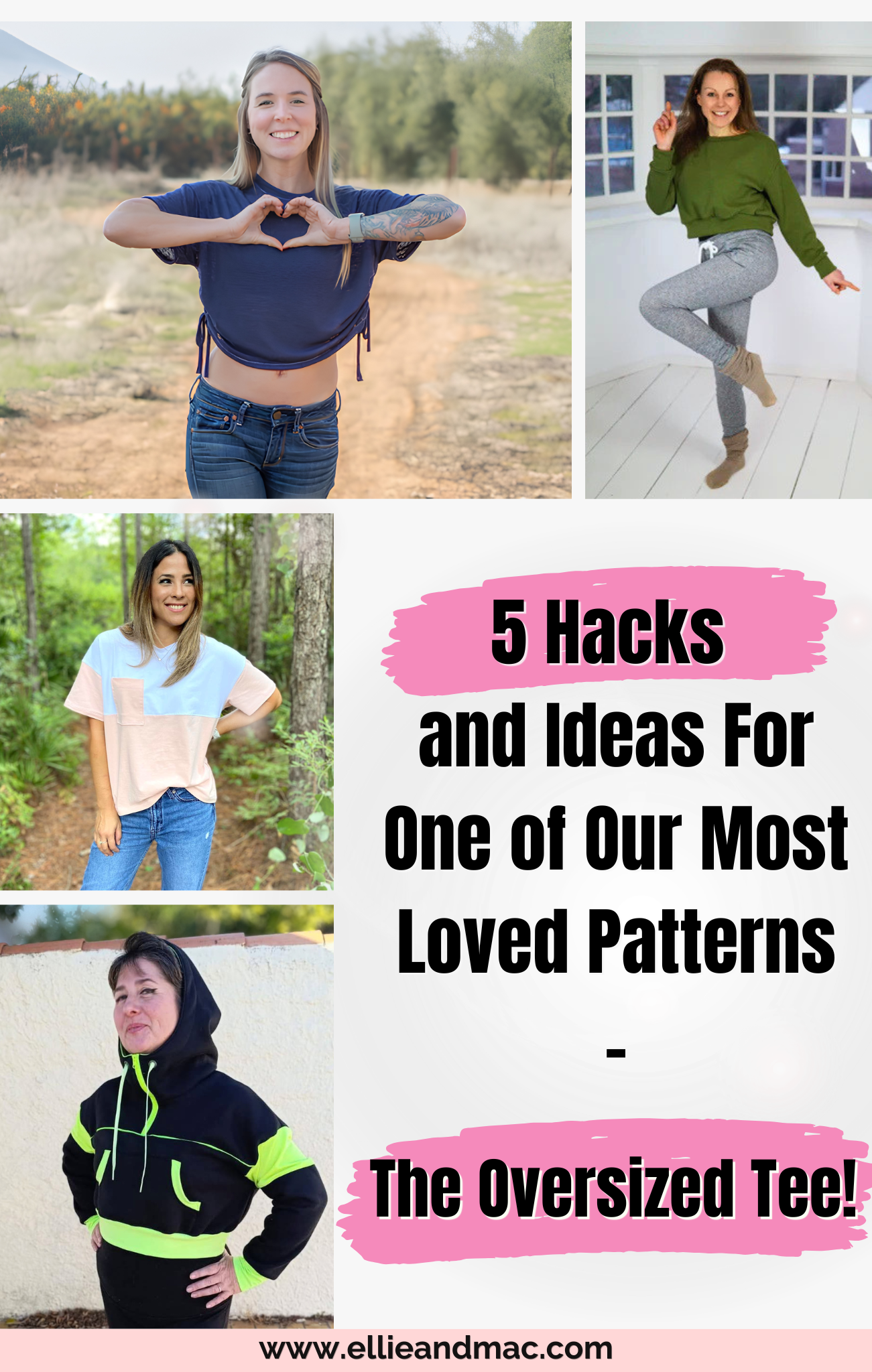 5 Hacks and Ideas For One of Our Most Loved Patterns - The Oversized Tee!