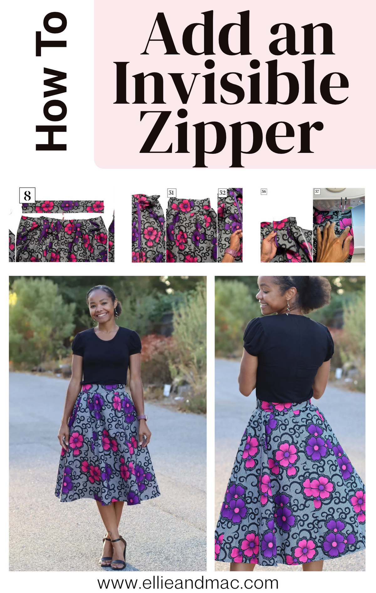 Add an Invisible Zipper to Your Skirt