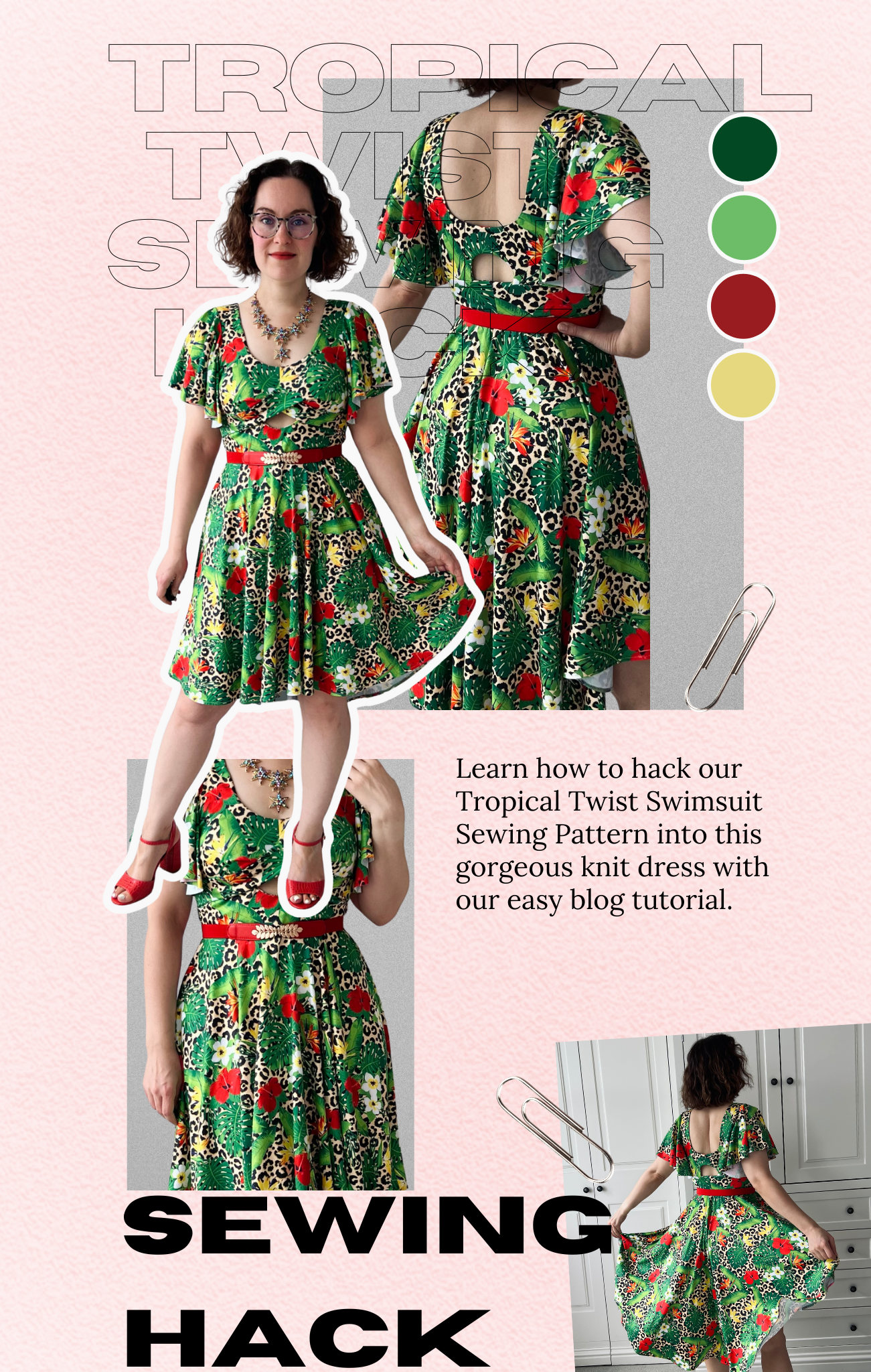 Tropical Twist Swimsuit Dress Hack - Viral Sewing Project!