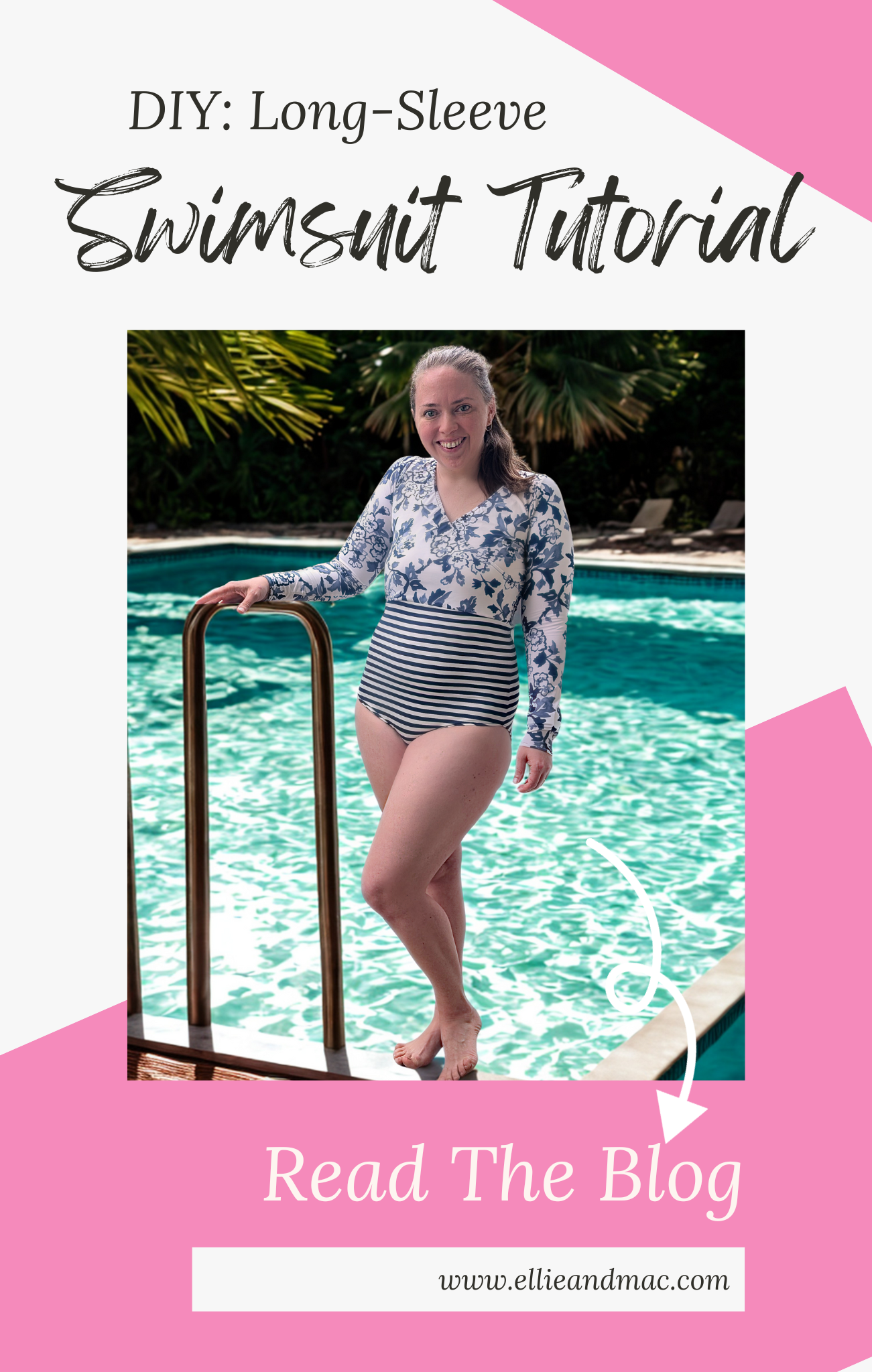 How to Make a One-Piece Long Sleeve Swimsuit: Pattern Hack Tutorial