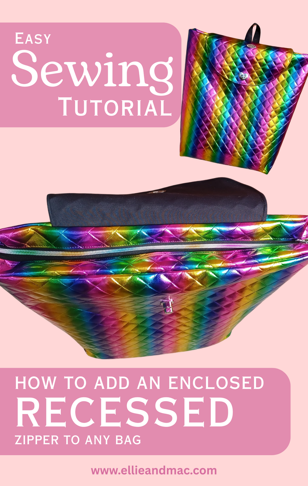 Add an Enclosed Recessed Zipper to ANY Bag!
