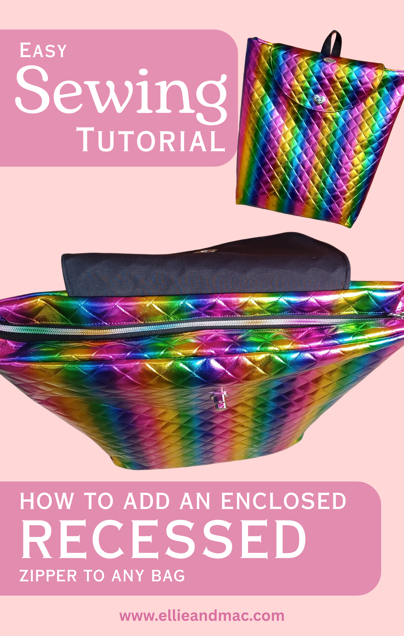 Add an Enclosed Recessed Zipper to ANY Bag!