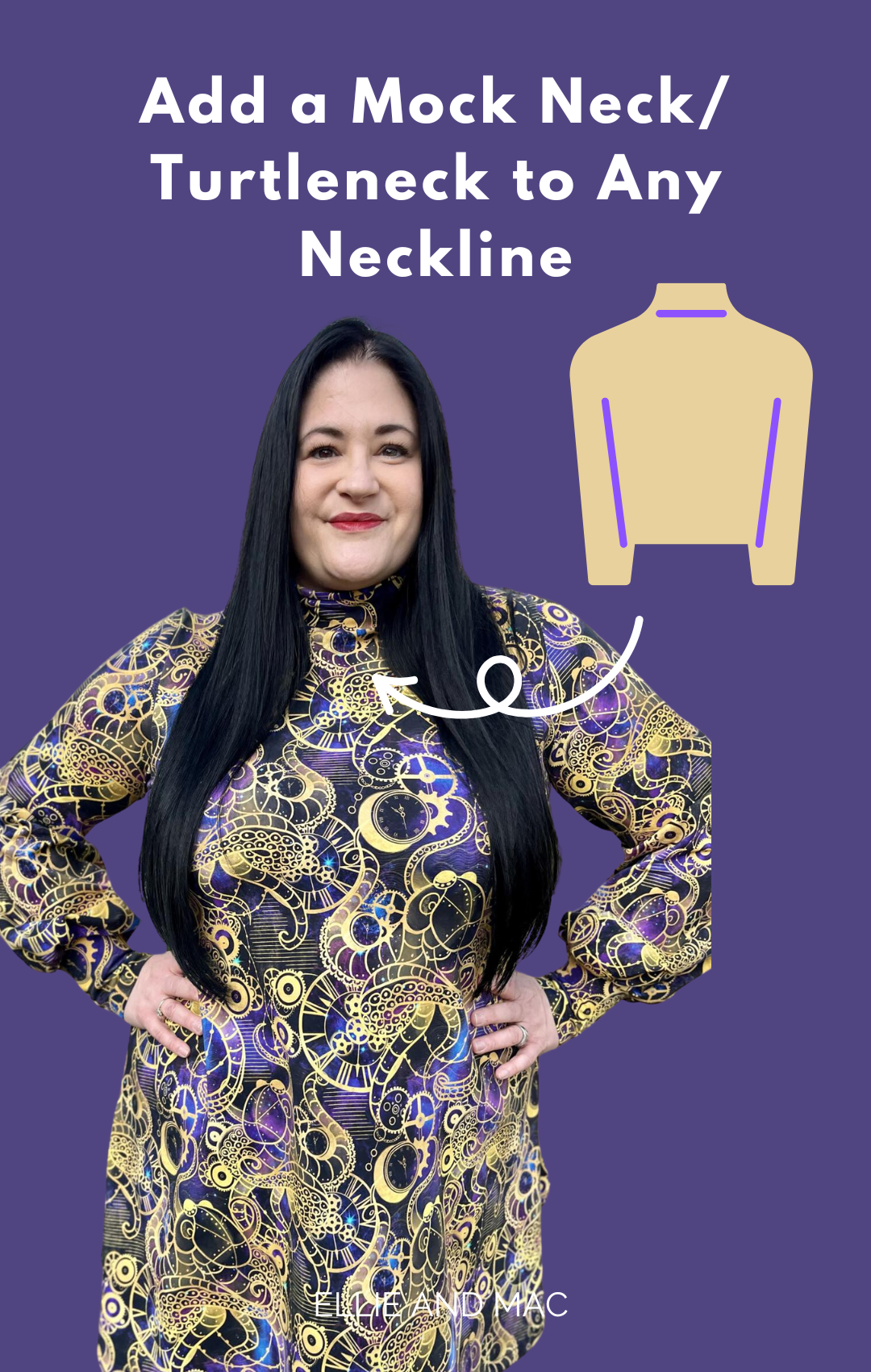 Add a Mock Neck/Turtleneck to Any Neckline